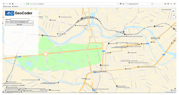 AND is another Google Maps API alternative